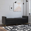 Image of Novogratz Skylar Coil, Modern Sofa Bed and Couch, Black Velvet Futon