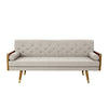 Image of Christopher Knight Home Aidan Mid Century Modern Tufted Fabric Sofa, Beige