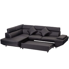 Sofa Sectional Sofa 2 Piece Modern Contemporary for Living Room Futon Sofa Bed Couches and Sofas Sleeper Sofa Modern Sofa Corner Sofa Faux Leather Queen