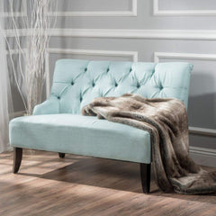 Christopher Knight Home Nicole Fabric Settee, Light Blue