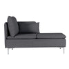Image of MELLCOM Convertible Sectional Sofa Couch, Modern Design Chaise Lounge Chair of Sectional Sofa with Modern Linen Fabric and Metal Feet for Living Room Dark Grey