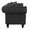 Image of Divano Roma Furniture Classic Large Sofa | Dark Grey