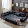 Image of Sofa Sectional Sofa 2 Piece Modern Contemporary for Living Room Futon Sofa Bed Couches and Sofas Sleeper Sofa Modern Sofa Corner Sofa Faux Leather Queen