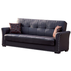 Ottomanson DIV-SB-BN Sofabed, Sofa, Brown PU