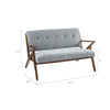 Image of Ink+Ivy Rocket Accent Loveseat - Solid Wood, All Foam Two Deep Seat Settee Mid-Century Short Sofa - Retro Accent Loveseat For Living Room