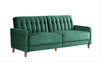Image of Container Furniture Direct Anastasia Mid Century Modern Velvet Tufted Convertible Sleeper Sofa, 81", Green