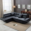 Image of Sofa Sectional Sofa 2 Piece Modern Contemporary for Living Room Futon Sofa Bed Couches and Sofas Sleeper Sofa Modern Sofa Corner Sofa Faux Leather Queen