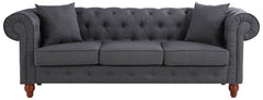 Divano Roma Furniture Classic Large Sofa | Dark Grey