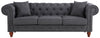 Image of Divano Roma Furniture Classic Large Sofa | Dark Grey