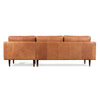Image of POLY & BARK Napa Right-Facing Sectional Sofa in Full-Grain Pure-Aniline Italian Tanned Leather in Cognac Tan
