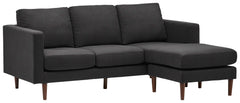 Amazon Brand – Rivet Revolve Modern Upholstered Sofa with Reversible Sectional Chaise, 80"W, Storm Grey