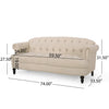 Image of Christopher Knight Home Tracy Contemporary Deep Tufted Sofa with Nailhead Trim, Beige
