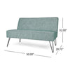 Image of Christopher Knight Home Simona Modern Fabric Settee with Hair Pin Legs, Green, Texture