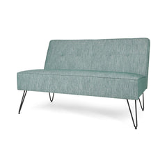 Christopher Knight Home Simona Modern Fabric Settee with Hair Pin Legs, Green, Texture