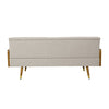 Image of Christopher Knight Home Aidan Mid Century Modern Tufted Fabric Sofa, Beige