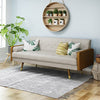 Image of Christopher Knight Home Aidan Mid Century Modern Tufted Fabric Sofa, Beige