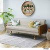 Image of Christopher Knight Home Aidan Mid Century Modern Tufted Fabric Sofa, Beige