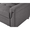 Image of BOWERY HILL Steel Gray Linen Reversible/Sectional Sleeper Sofa with Storage