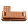 Image of POLY & BARK Napa Right-Facing Sectional Sofa in Full-Grain Pure-Aniline Italian Tanned Leather in Cognac Tan